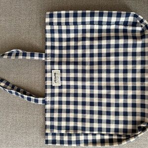 Chic Sezane Blue & White Checkered Tote!